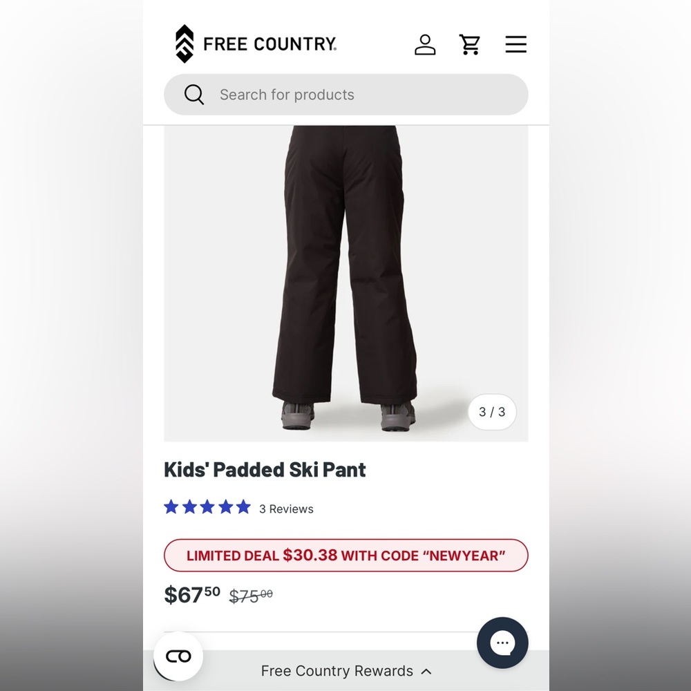 Black Kids Ski pants